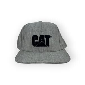 CAT Caterpillar Heavy Machinery Baseball Cap Hat Gray NWOT Snapback